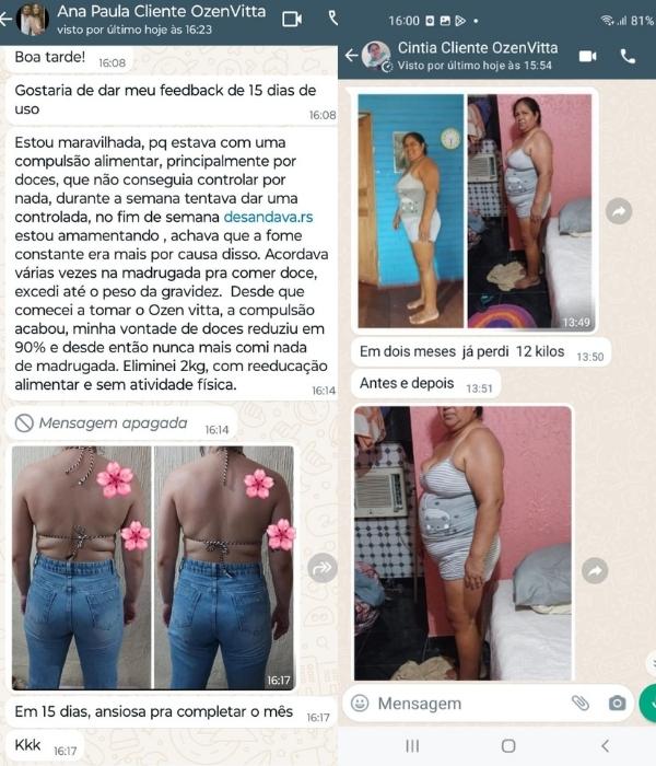 Print de conversa sobre OzenVitta